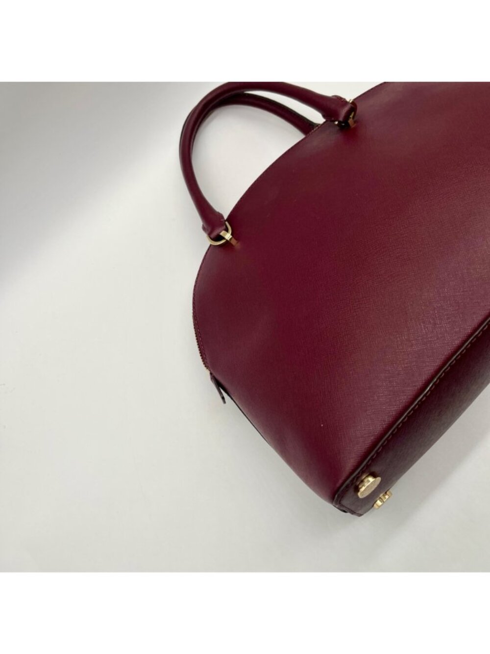 Michael Kors Burgundy Leather Handbag - Picture 8 of 11
